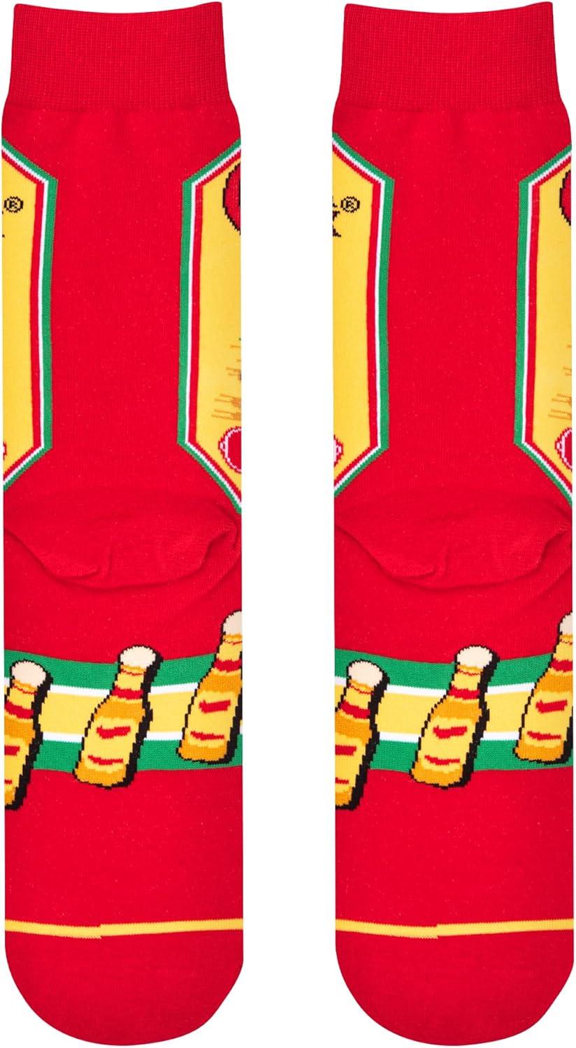 image:imageCool Socks Condiment Novelty Crew Socks for Men amp Women Fun FoodThemed Gift Colorful Everyday Crew Sock CollectionCholula Label