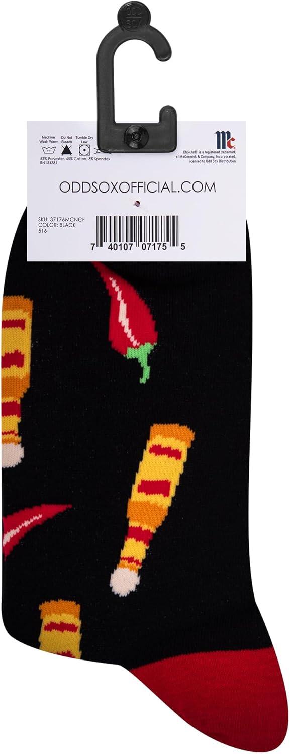 image:imageCool Socks Condiment Novelty Crew Socks for Men amp Women Fun FoodThemed Gift Colorful Everyday Crew Sock CollectionCholula Nothing Too Spicy