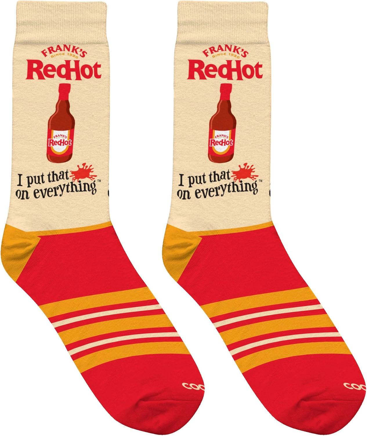 image:imageCool Socks Condiment Novelty Crew Socks for Men amp Women Fun FoodThemed Gift Colorful Everyday Crew Sock CollectionFranks on Everything