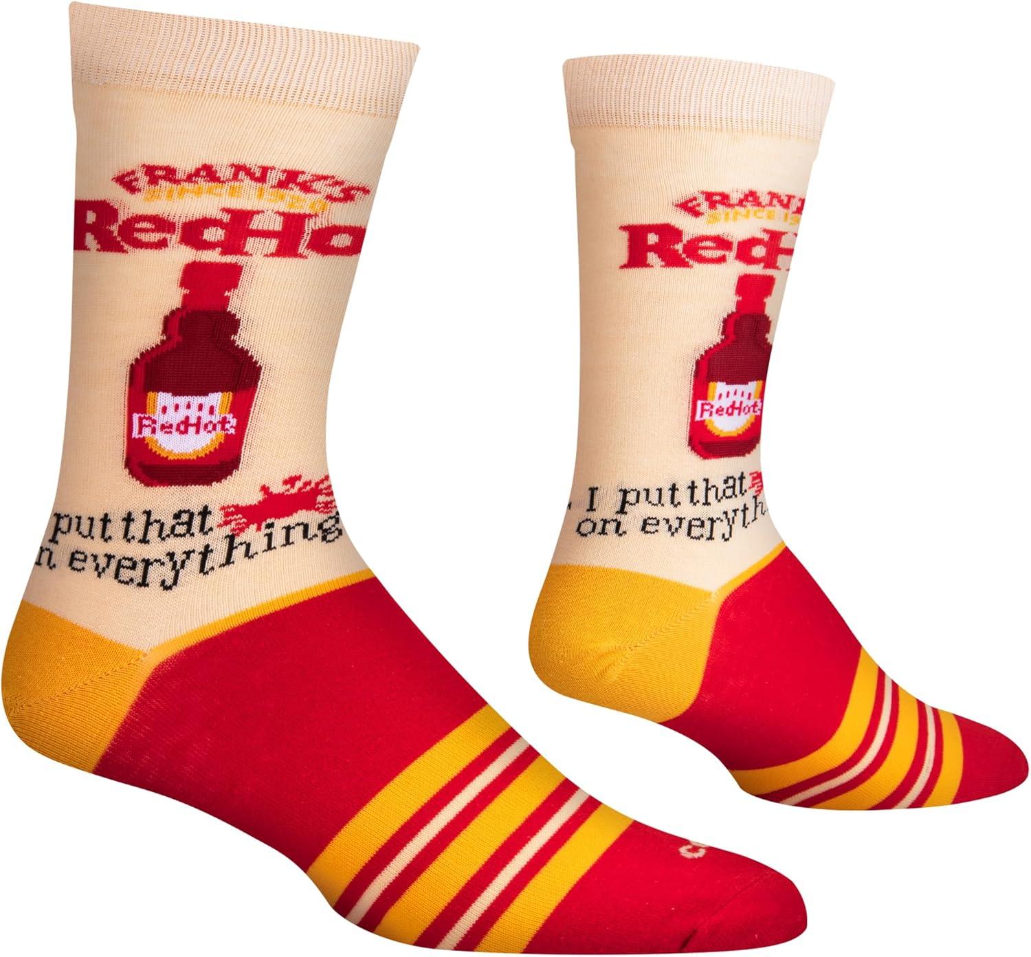 image:imageCool Socks Condiment Novelty Crew Socks for Men amp Women Fun FoodThemed Gift Colorful Everyday Crew Sock CollectionFranks on Everything