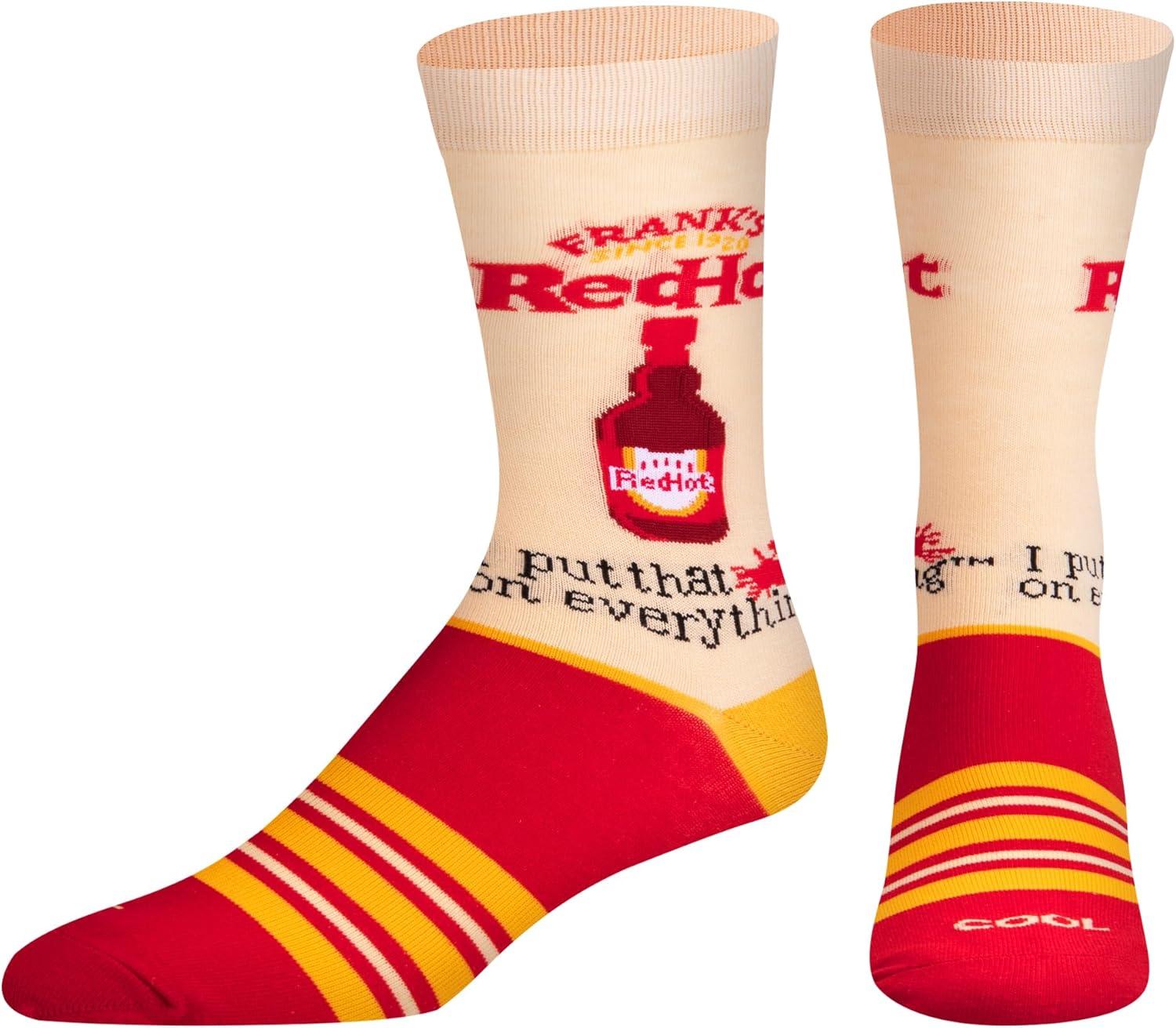 image:imageCool Socks Condiment Novelty Crew Socks for Men amp Women Fun FoodThemed Gift Colorful Everyday Crew Sock CollectionFranks on Everything