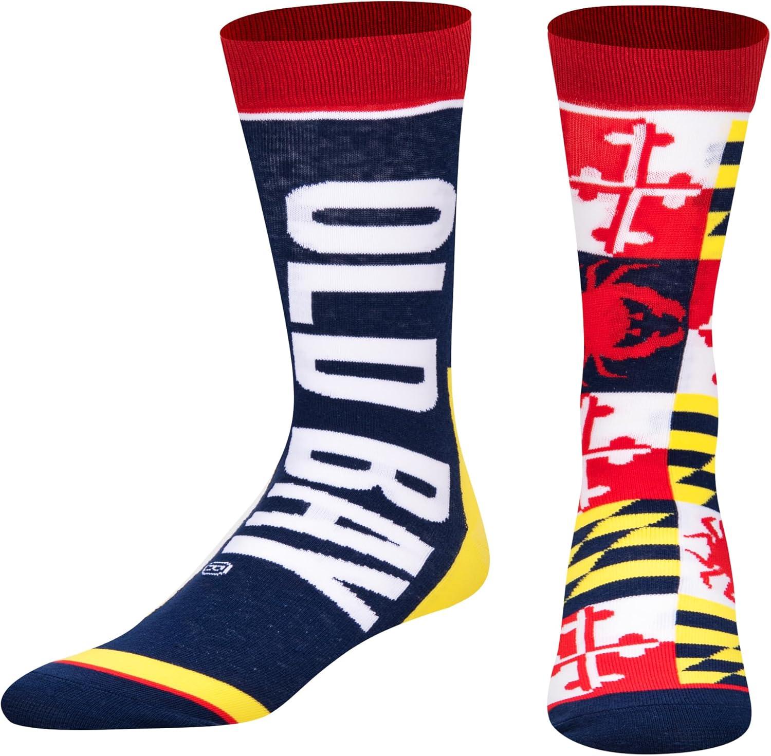 image:imageCool Socks Condiment Novelty Crew Socks for Men amp Women Fun FoodThemed Gift Colorful Everyday Crew Sock CollectionOld Bay
