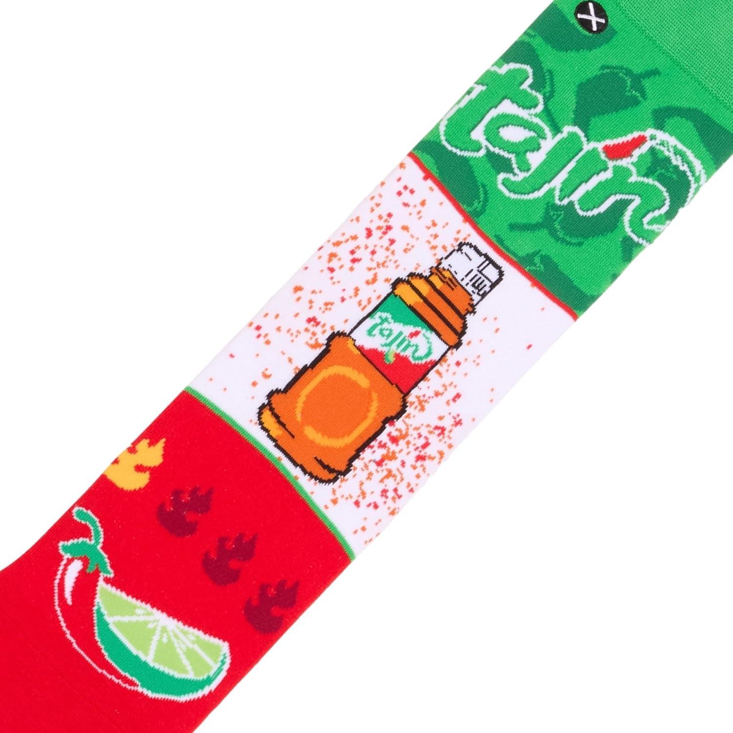 image:imageCool Socks Condiment Novelty Crew Socks for Men amp Women Fun FoodThemed Gift Colorful Everyday Crew Sock CollectionTajin Mash Up