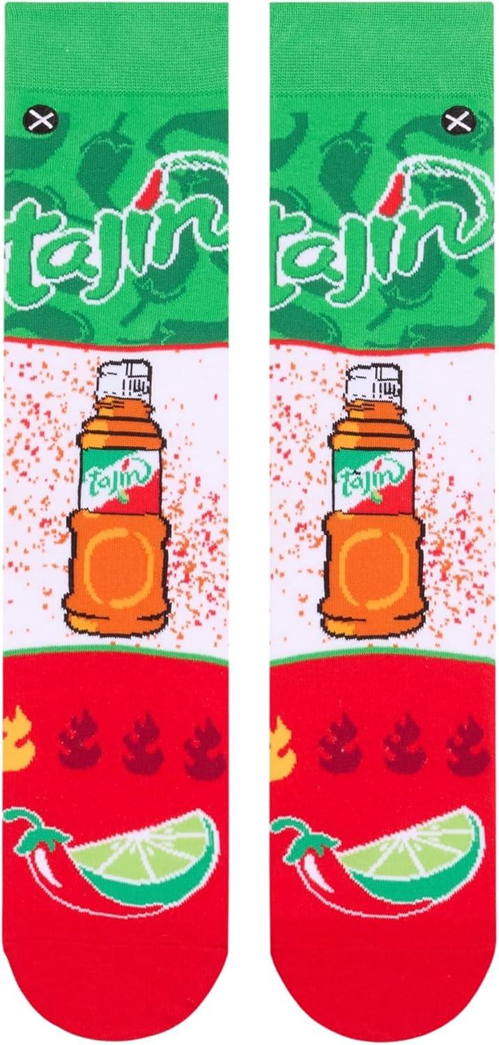image:imageCool Socks Condiment Novelty Crew Socks for Men amp Women Fun FoodThemed Gift Colorful Everyday Crew Sock CollectionTajin Mash Up