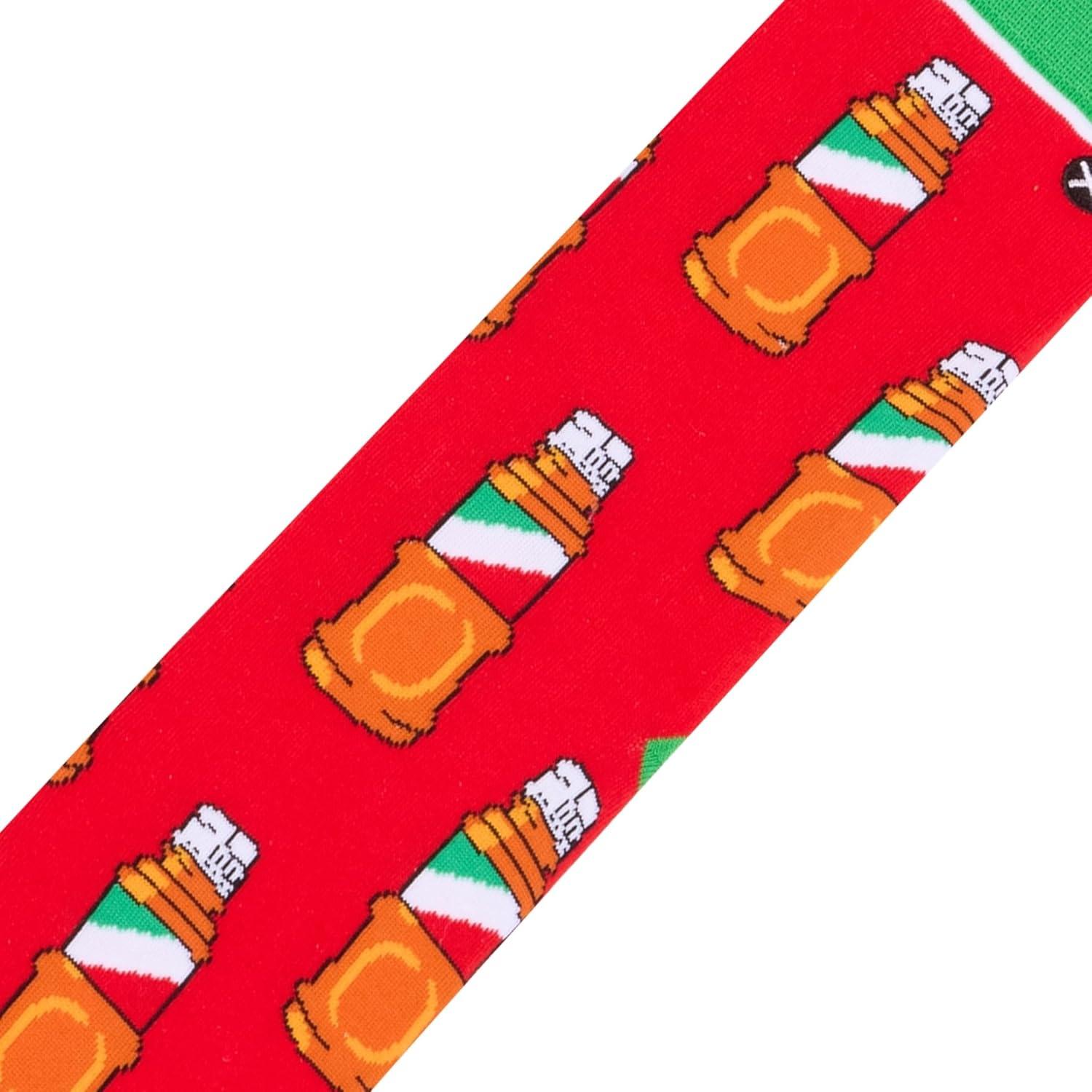 image:imageCool Socks Condiment Novelty Crew Socks for Men amp Women Fun FoodThemed Gift Colorful Everyday Crew Sock CollectionTajin Split