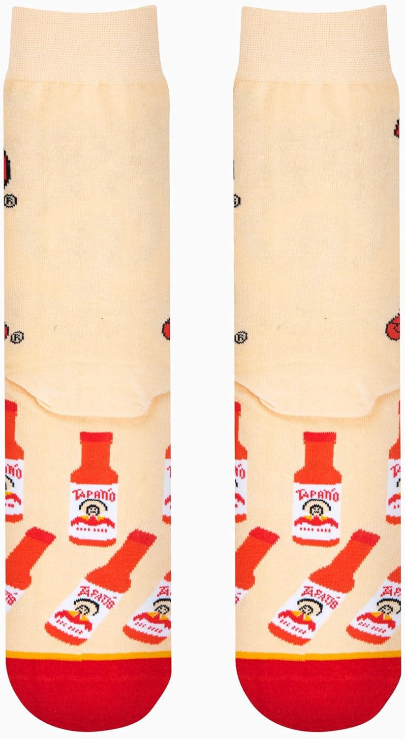 image:imageCool Socks Condiment Novelty Crew Socks for Men amp Women Fun FoodThemed Gift Colorful Everyday Crew Sock CollectionTapatio Bottles