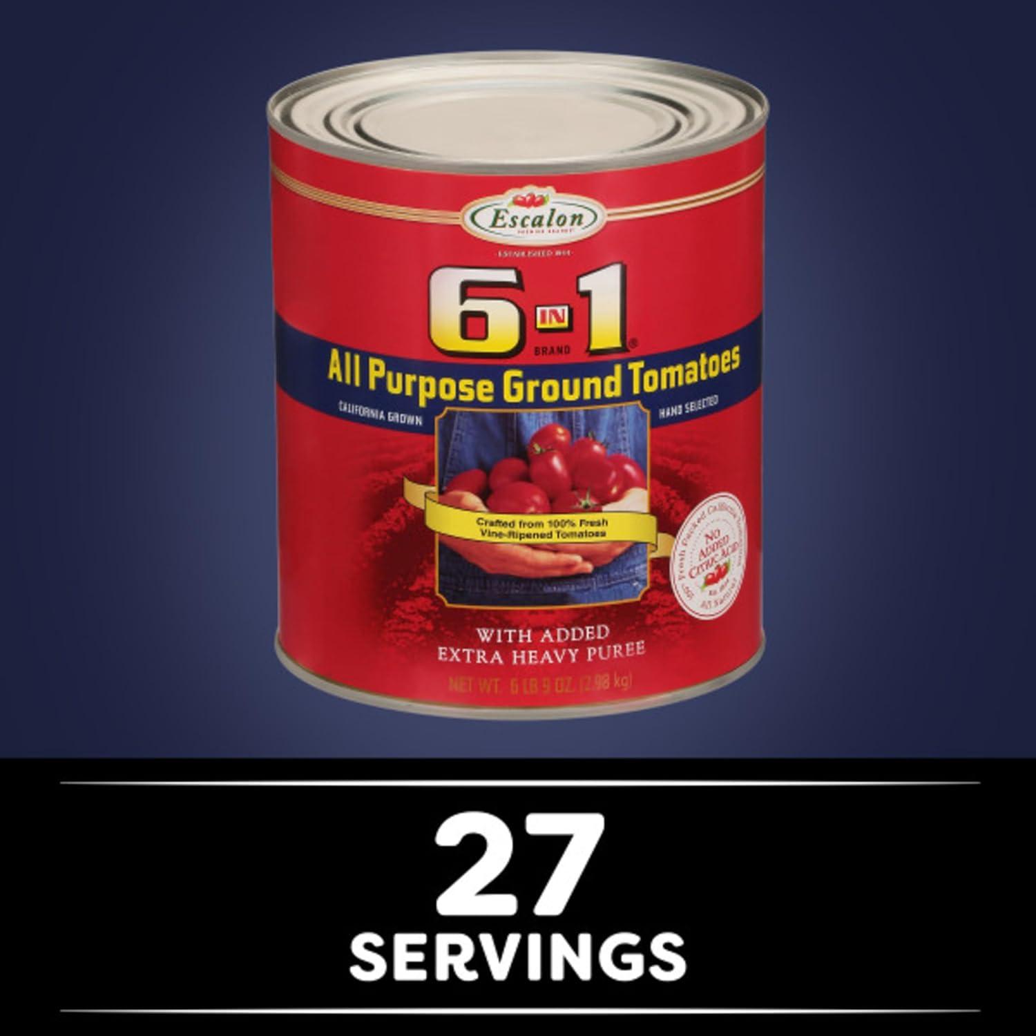 image:imageEscalon 6 in 1 All Purpose Ground Tomatoes 6 lb 9 oz Can