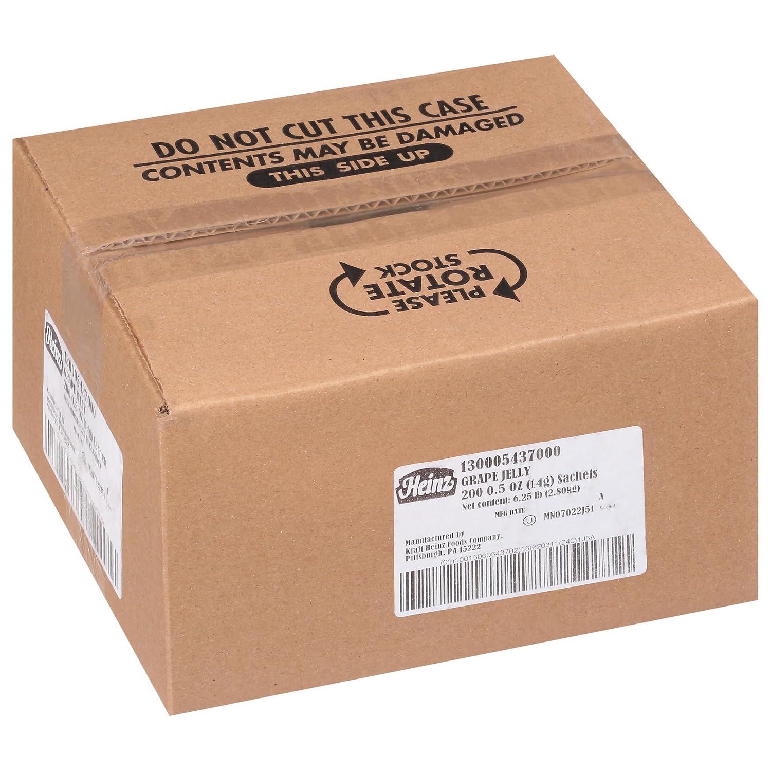 image:imageHeinz Grape Jelly Single Serve Packet 05 oz Packets Pack of 200