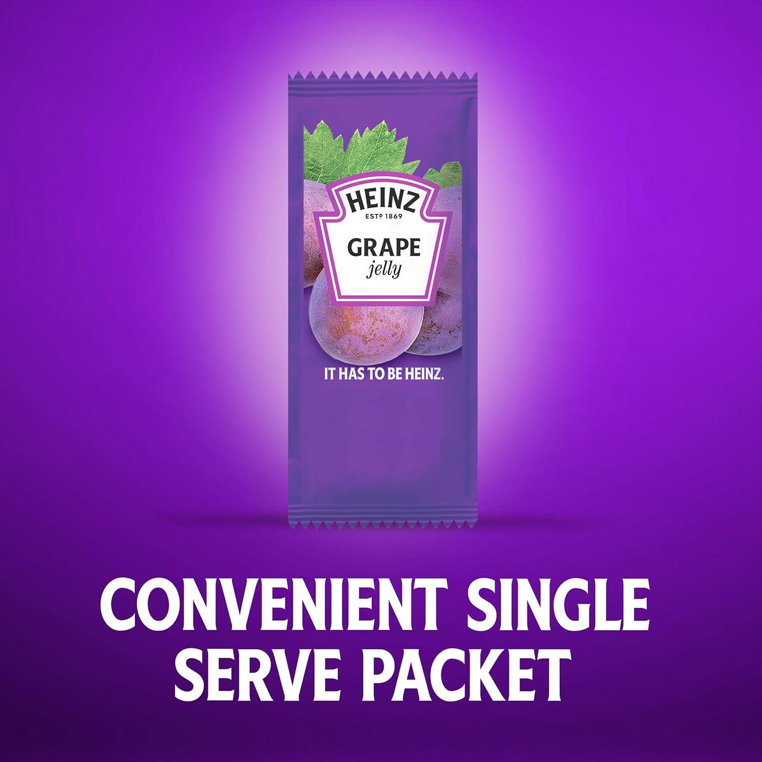image:imageHeinz Grape Jelly Single Serve Packet 05 oz Packets Pack of 200