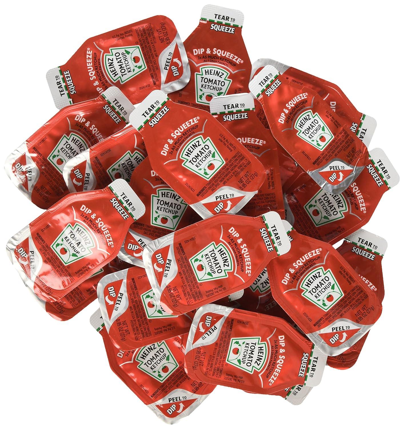 image:imageHeinz Ketchup Single Serve Packets 9g Packets Pack of 1000095 Ounce Pack of 300