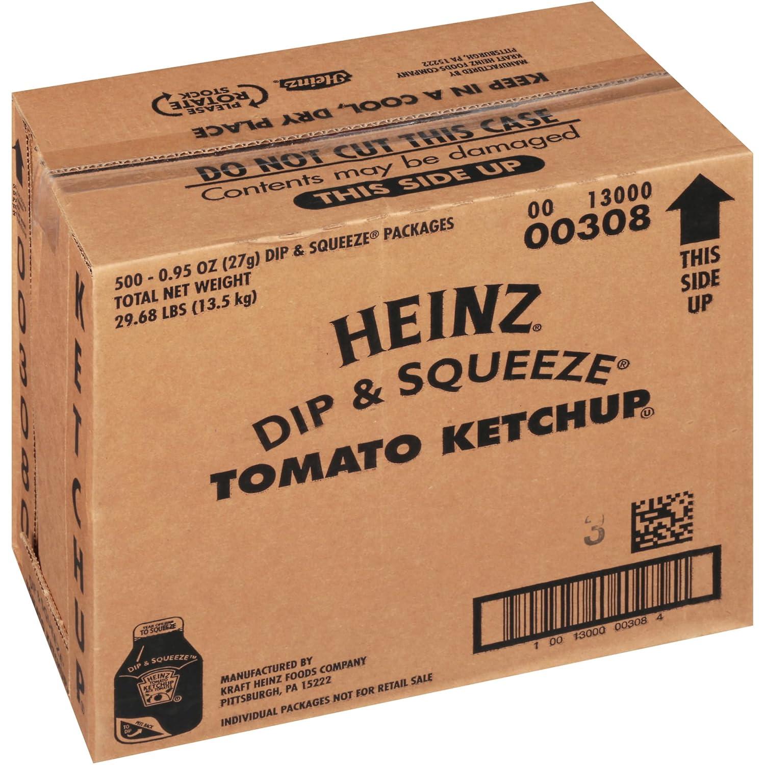 image:imageHeinz Ketchup Single Serve Packets 9g Packets Pack of 1000095 Ounce Pack of 500