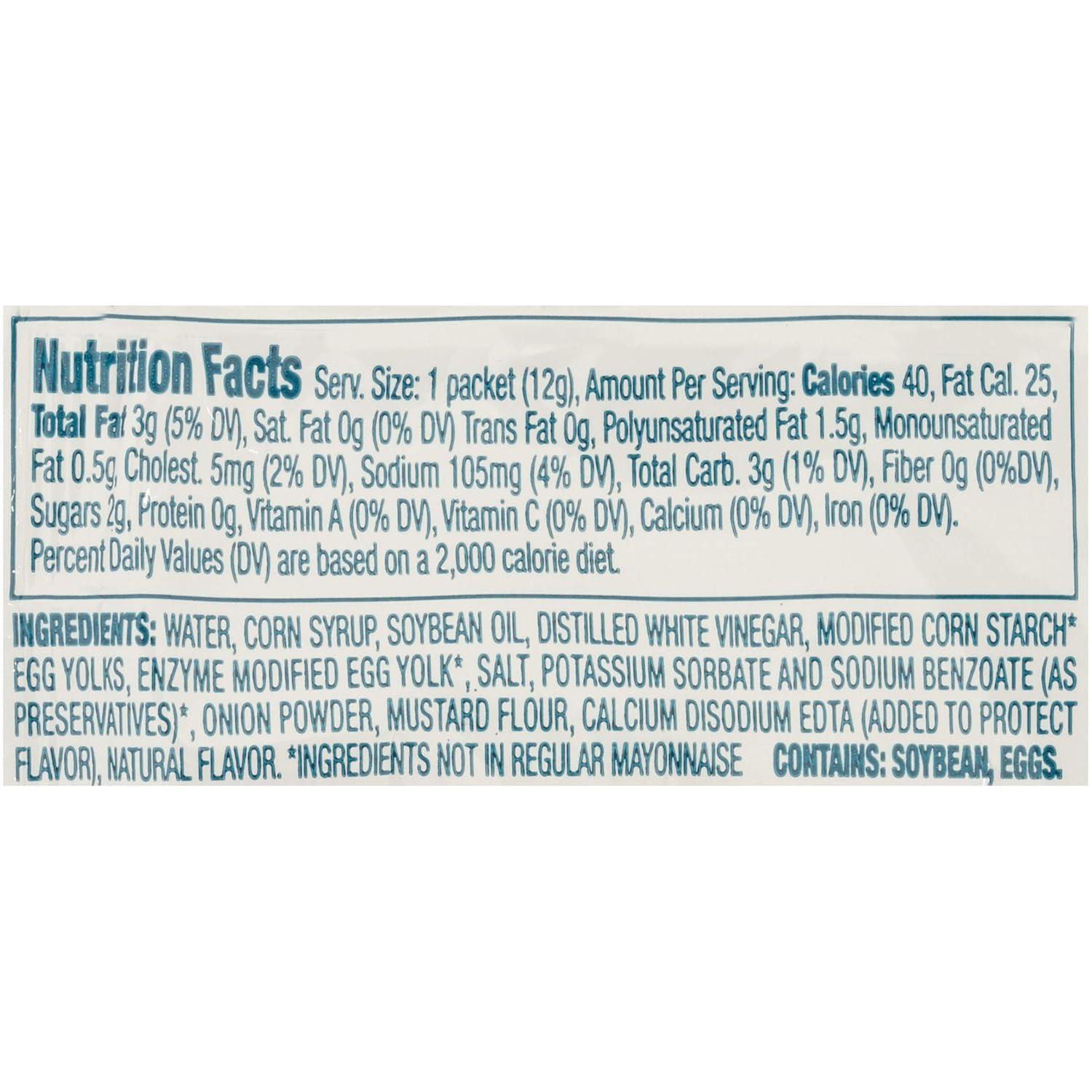 image:imageHeinz Real Mayonnaise Single Serve Packet 04 oz Packets Pack of 500Light