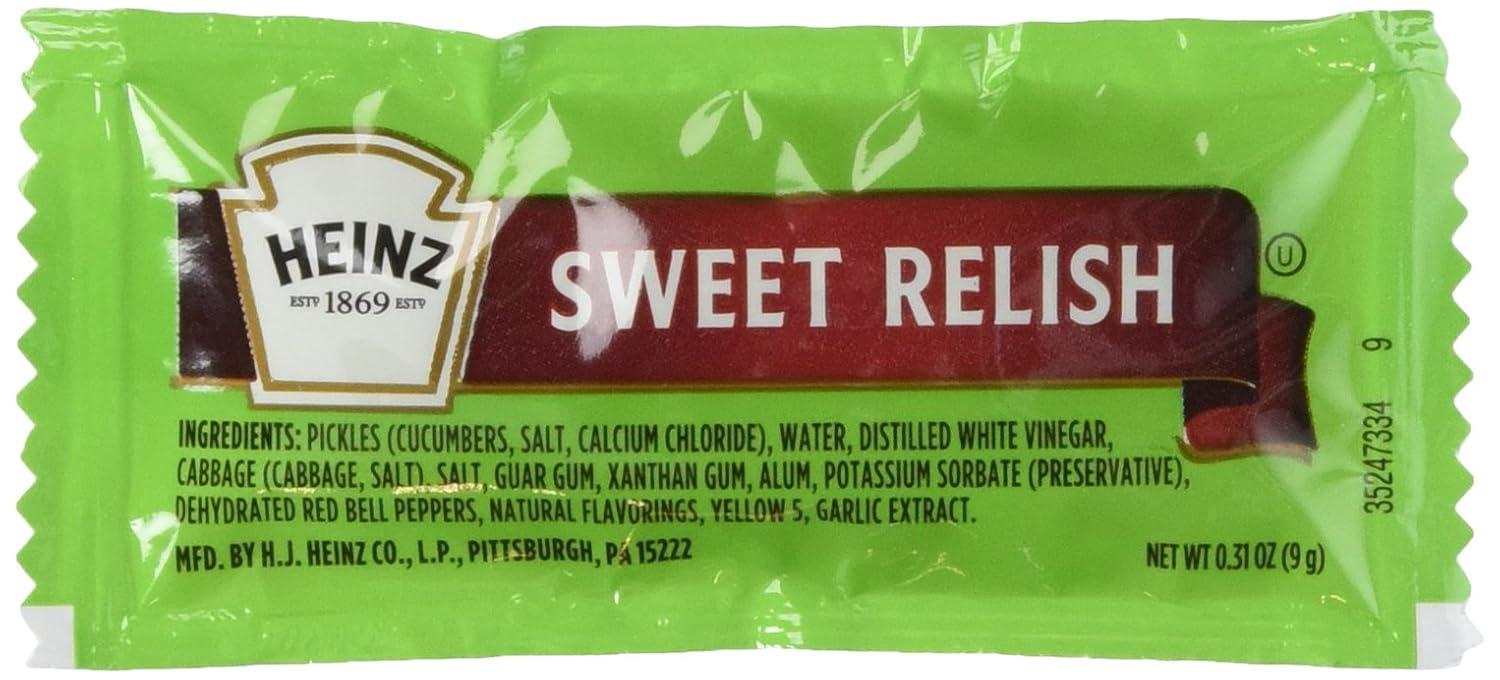 image:imageHeinz Relish Single Serve Packet 03 oz Packets Pack of 200Sweet