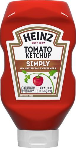 image:imageHeinz Simply Tomato Ketchup with No Artificial Sweeteners 31 oz BottleSimply