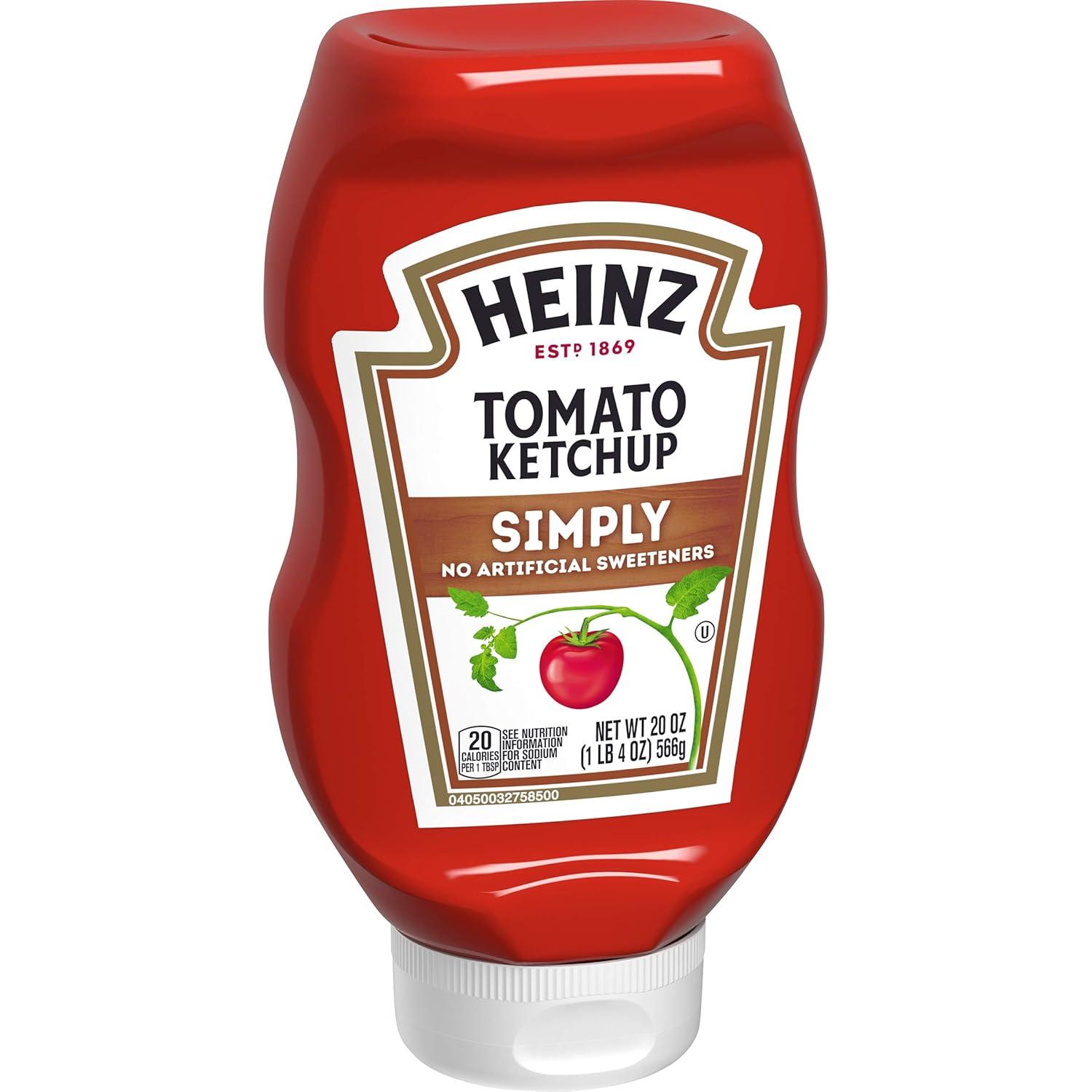 image:imageHeinz Simply Tomato Ketchup with No Artificial Sweeteners 31 oz BottleSimply Tomato Ketchup