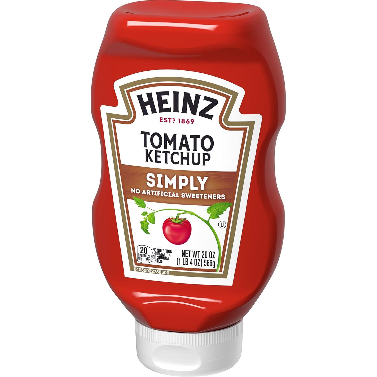image:imageHeinz Simply Tomato Ketchup with No Artificial Sweeteners 31 oz BottleSimply Tomato Ketchup