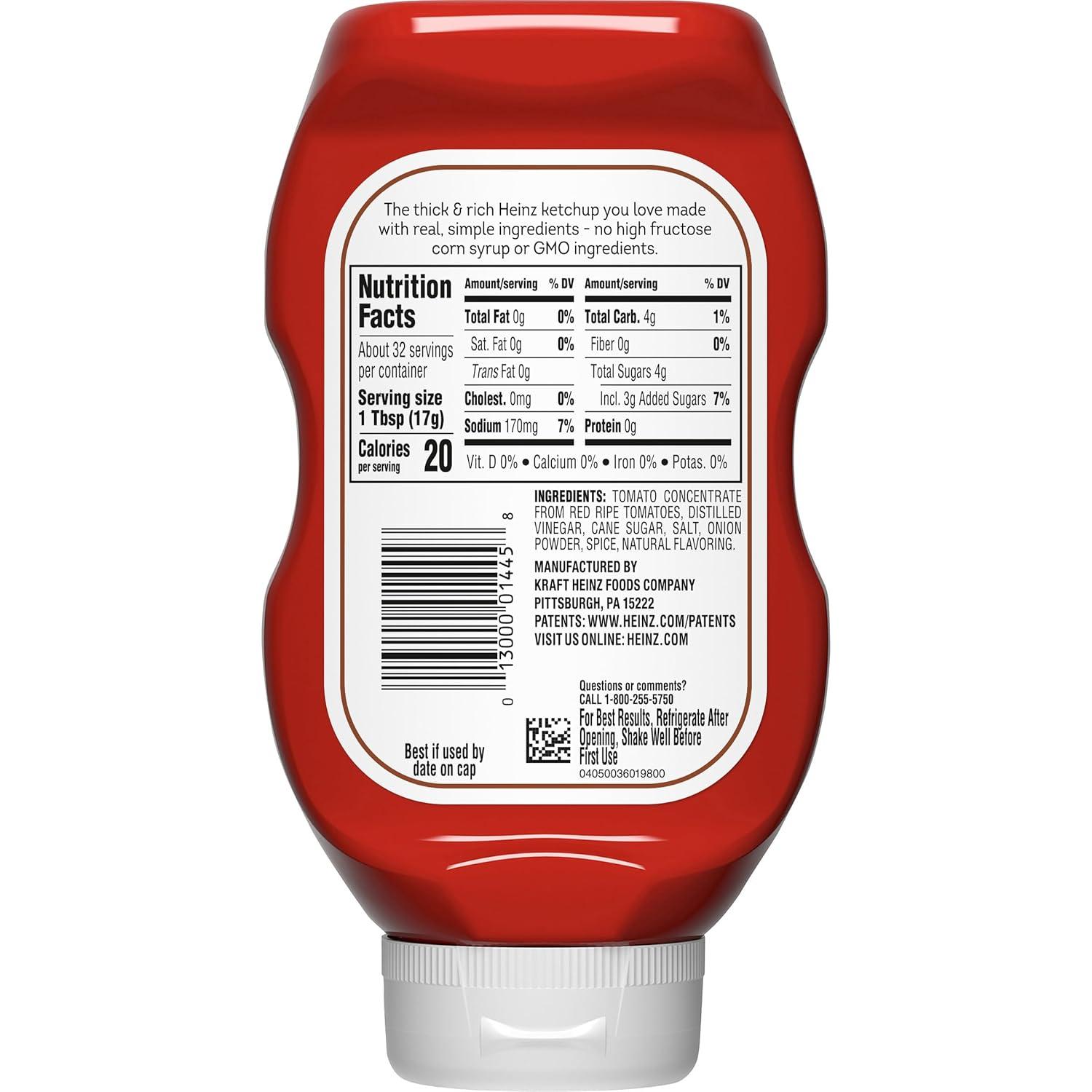 image:imageHeinz Simply Tomato Ketchup with No Artificial Sweeteners 31 oz BottleSimply Tomato Ketchup