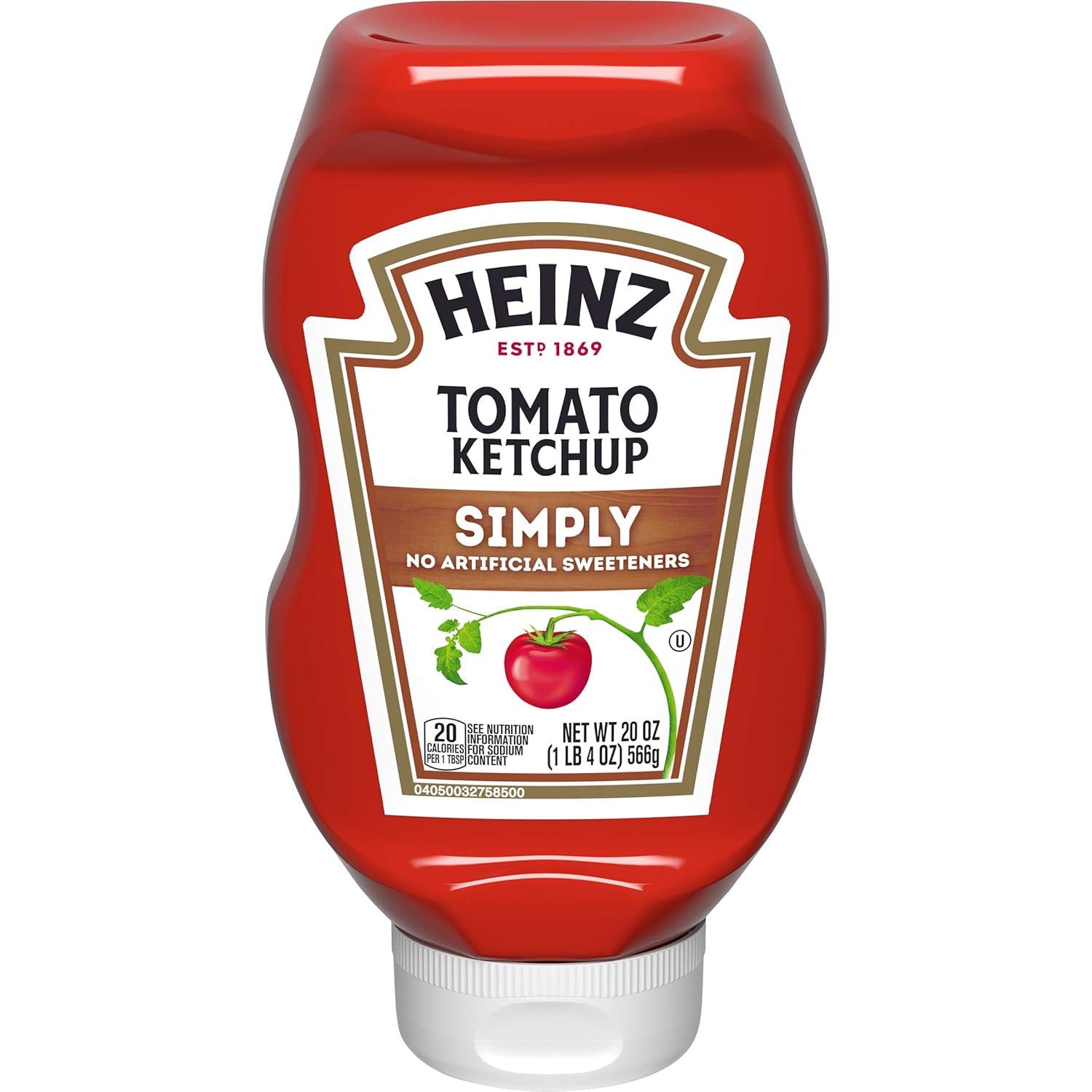 image:imageHeinz Simply Tomato Ketchup with No Artificial Sweeteners 31 oz BottleSimply Tomato Ketchup