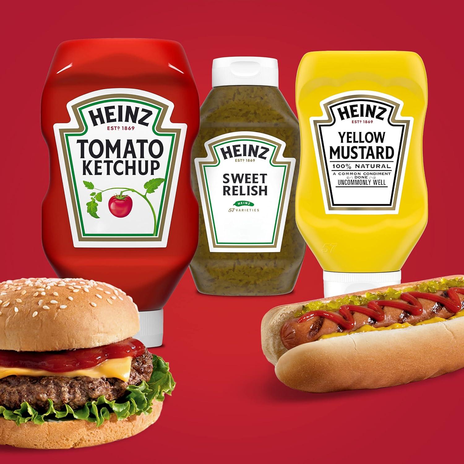 image:imageHeinz Tomato Ketchup Sweet Relish amp Yellow Mustard Grill Pack 3 ct Pack3 Piece Assortment Pack of 2
