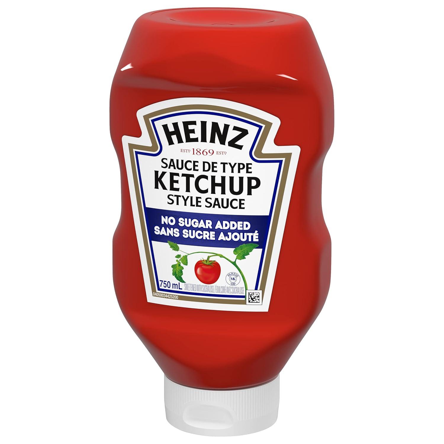 image:imageHeinz Tomato Ketchup with No Sugar Added 13 oz BottleKetchup Style