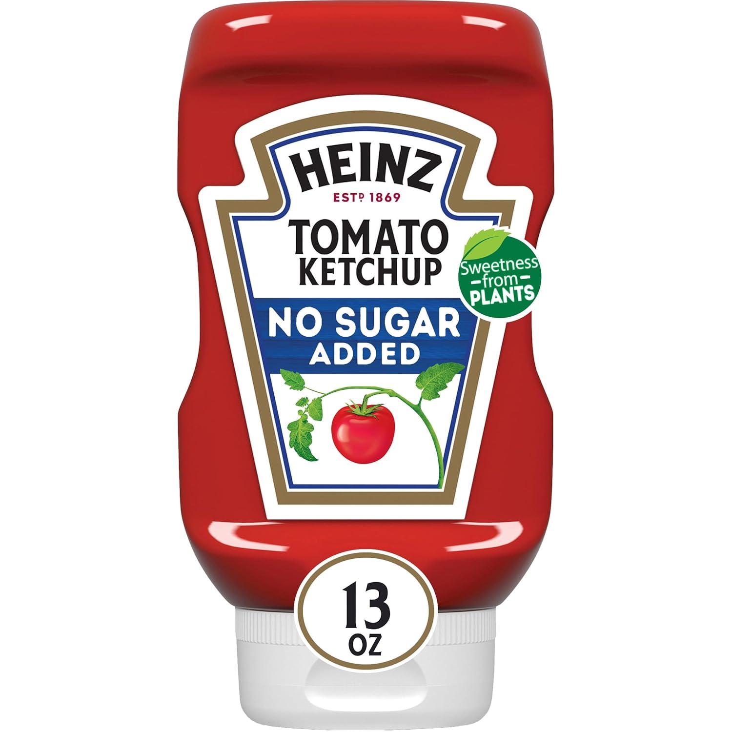 image:imageHeinz Tomato Ketchup with No Sugar Added 13 oz BottleNo Added Sugar