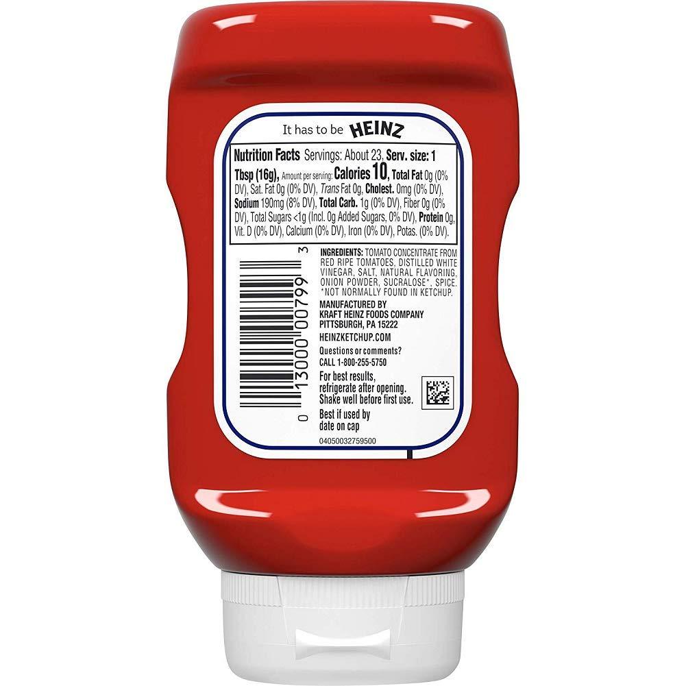image:imageHeinz Tomato Ketchup with No Sugar Added 13 oz BottleNo Added Sugar