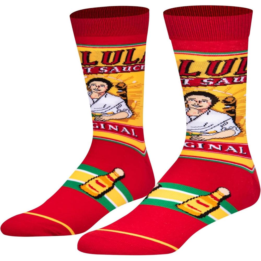 image:imageCool Socks Condiment Novelty Crew Socks for Men amp Women Fun FoodThemed Gift Colorful Everyday Crew Sock CollectionCholula Label