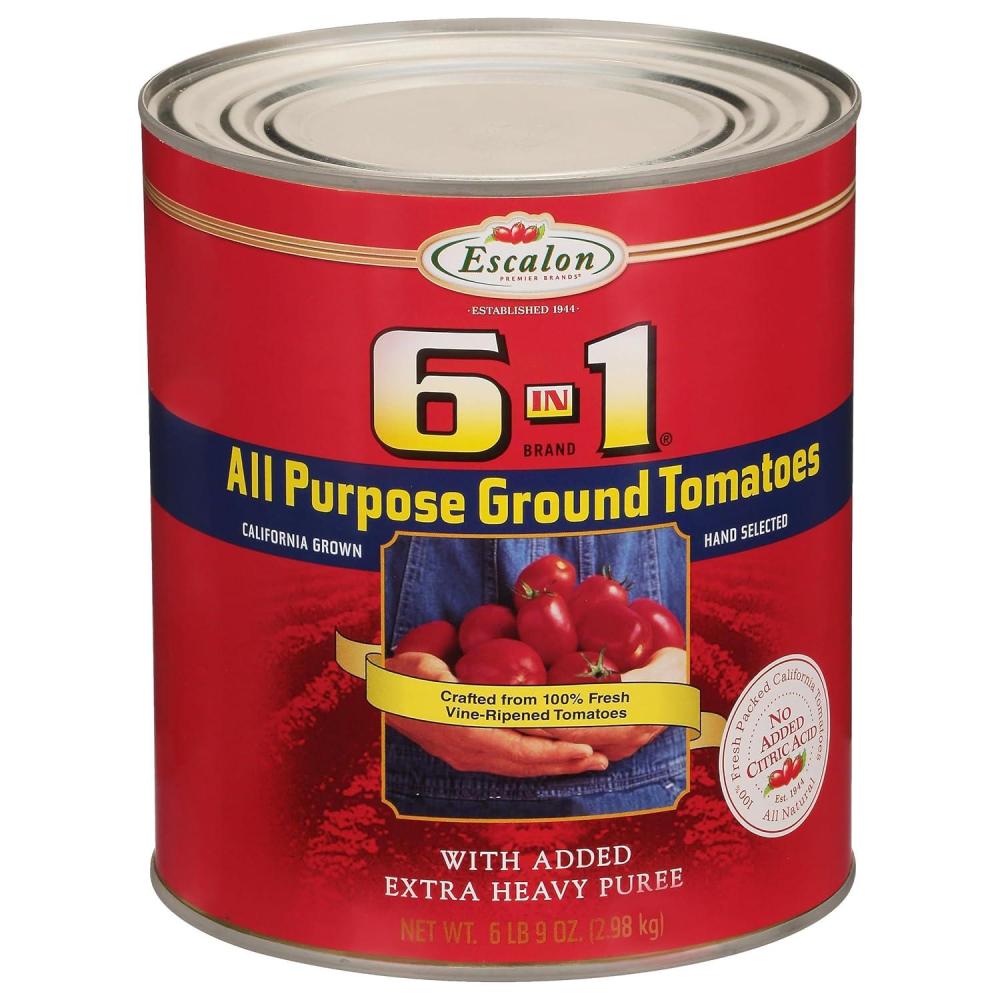 image:imageEscalon 6 in 1 All Purpose Ground Tomatoes 6 lb 9 oz Can