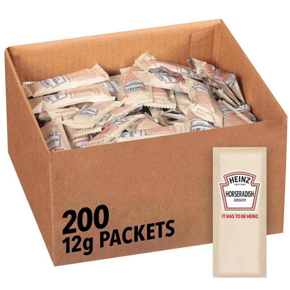 image:imageHeinz Horseradish Sauce Single Serve Packet 04 oz Packets Pack of 200Horseradish