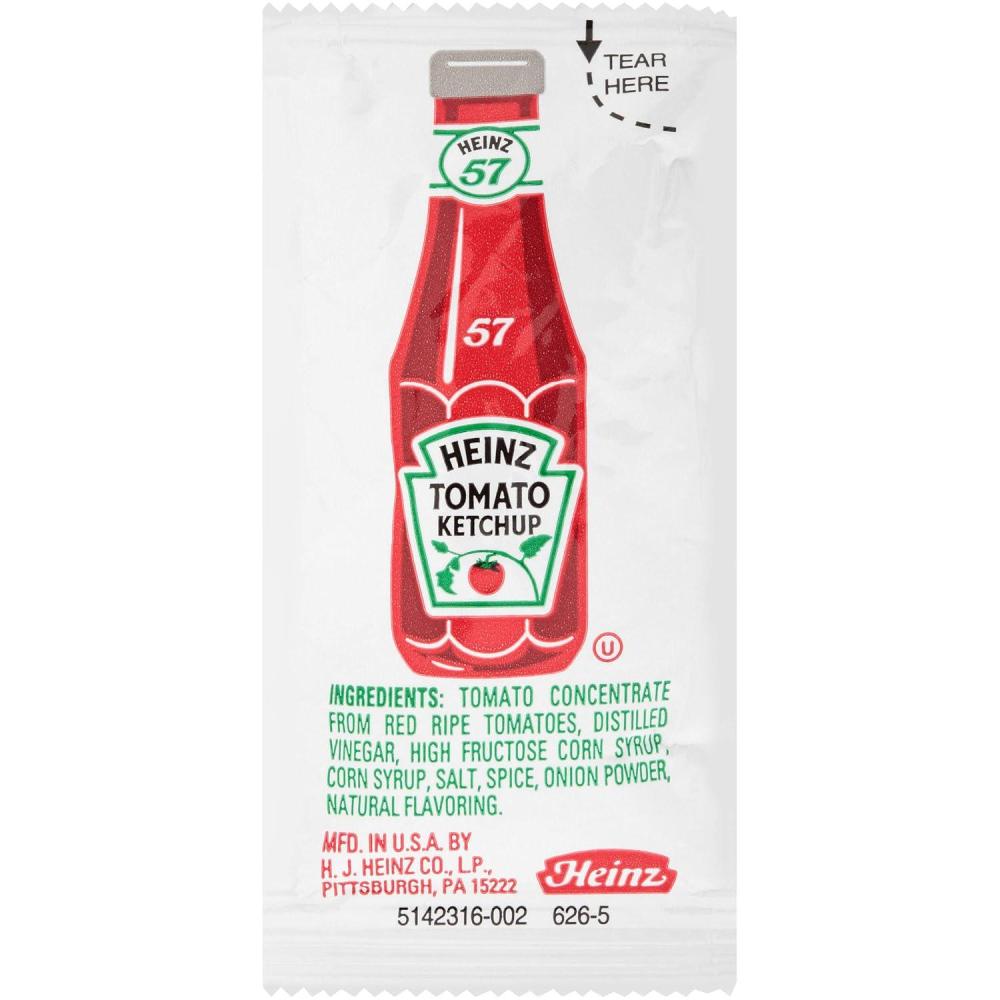 image:imageHeinz Ketchup Single Serve Packet 025 oz Packets Pack of 75003 Ounce Pack of 200