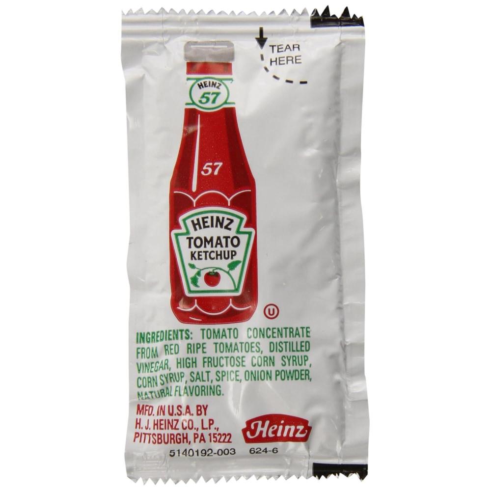 image:imageHeinz Ketchup Single Serve Packet 025 oz Packets Pack of 750032 Ounce Pack of 1500