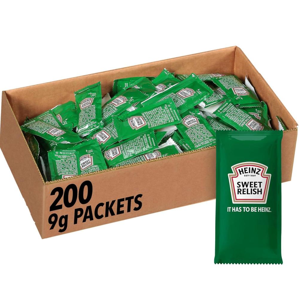 image:imageHeinz Relish Single Serve Packet 03 oz Packets Pack of 200Relish