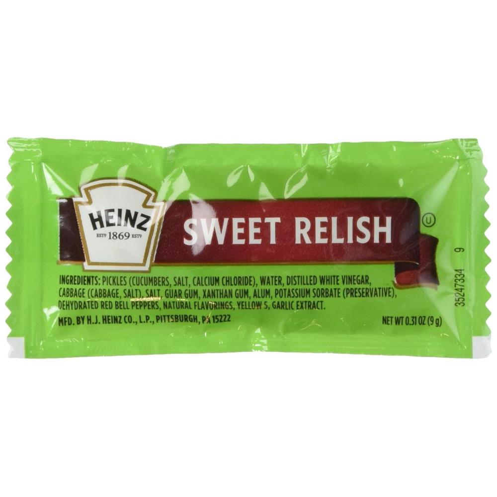 image:imageHeinz Relish Single Serve Packet 03 oz Packets Pack of 200Sweet