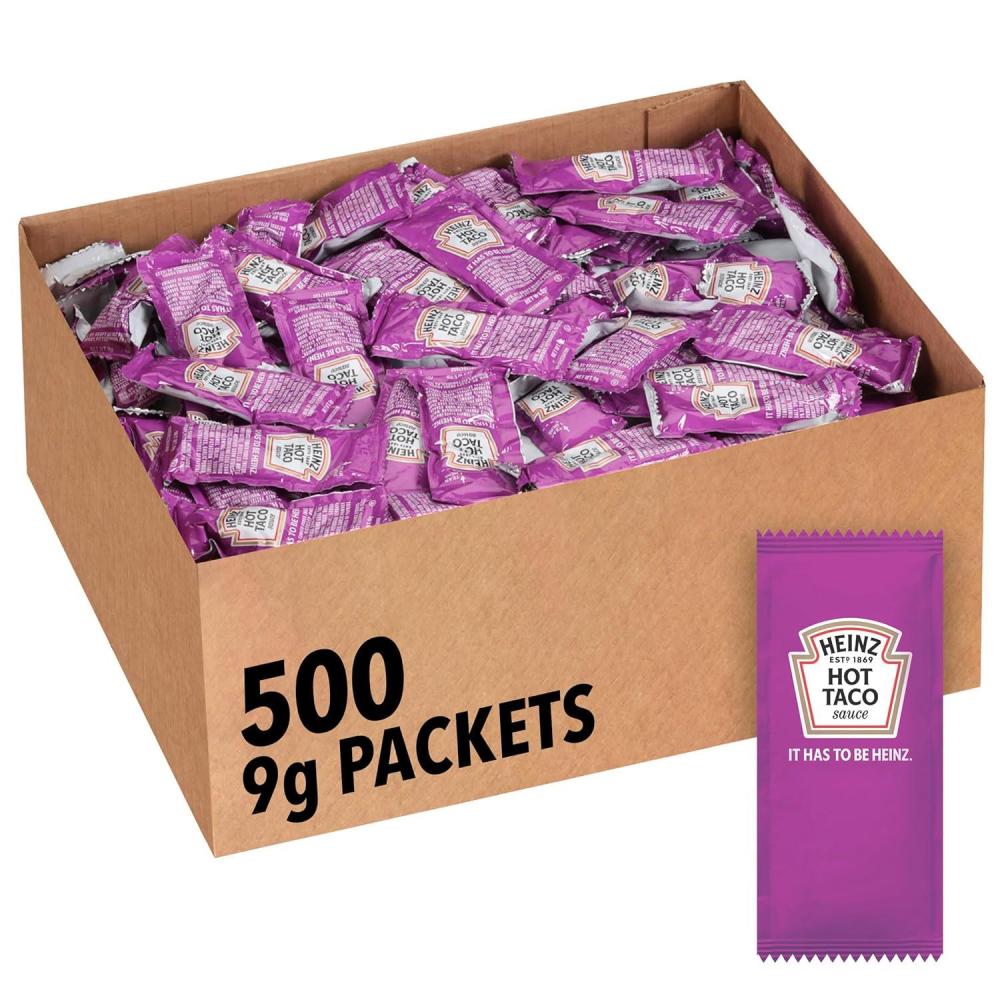 image:imageHeinz Taco Sauce Single Serve Packet 03 oz Packets Pack of 500