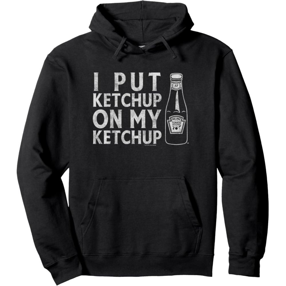 image:imageHeinz Tomato Ketchup I Put Ketchup On My Ketchup Distressed Pullover HoodieBlack