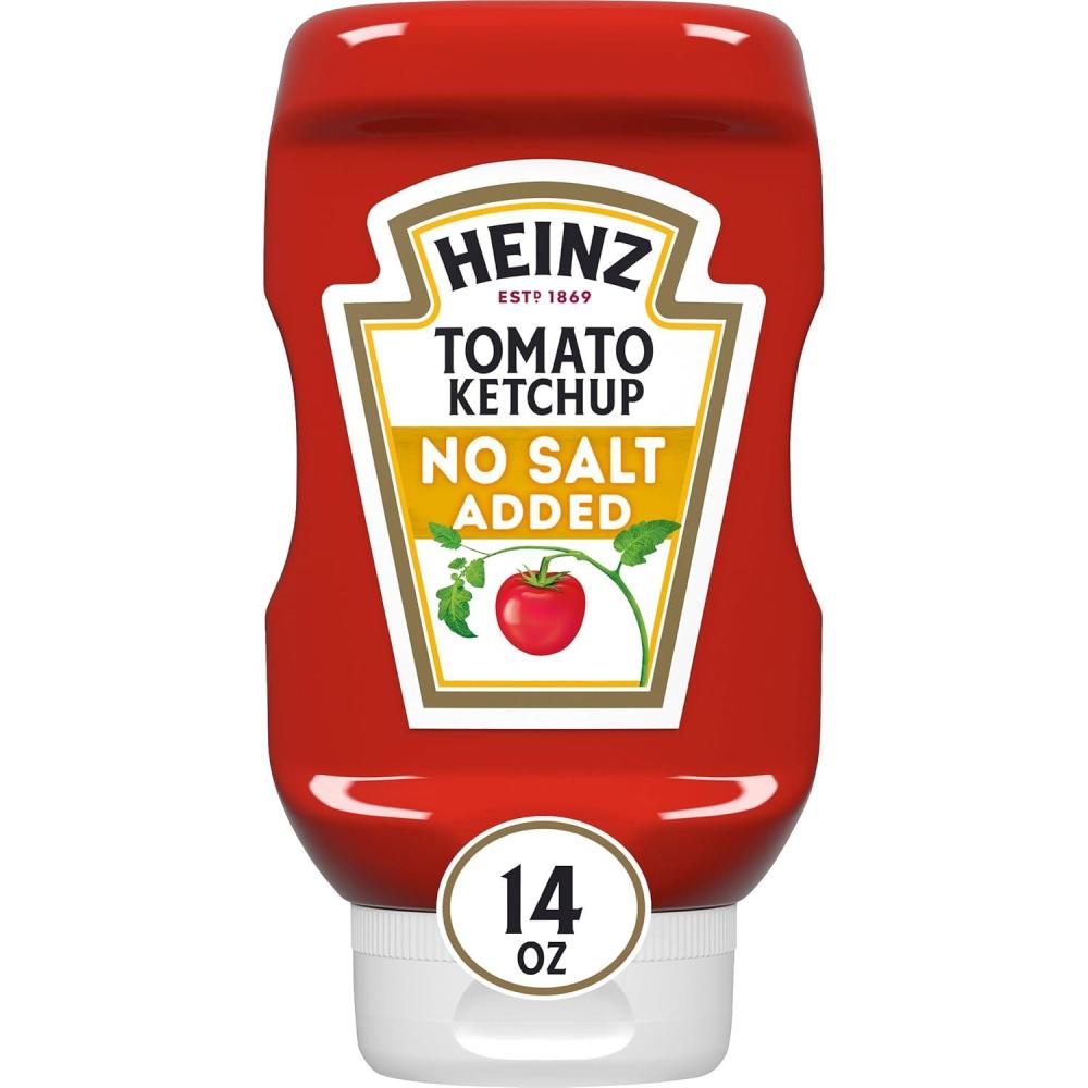 image:imageHeinz Tomato Ketchup with No Salt Added 14 oz BottleNo Salt