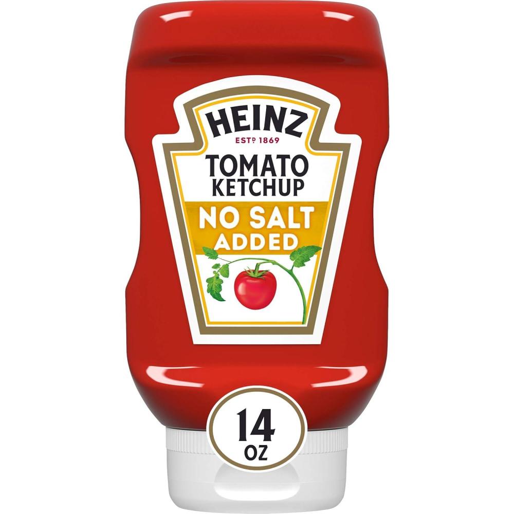 image:imageHeinz Tomato Ketchup with No Salt Added 14 oz BottleNo Salt Added