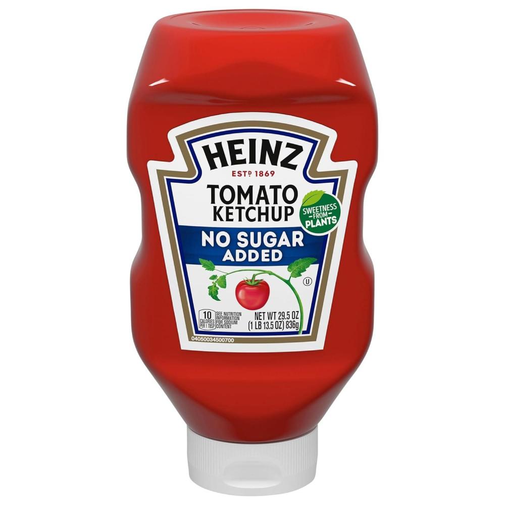 image:imageHeinz Tomato Ketchup with No Sugar Added 13 oz BottleNo Added Sugar