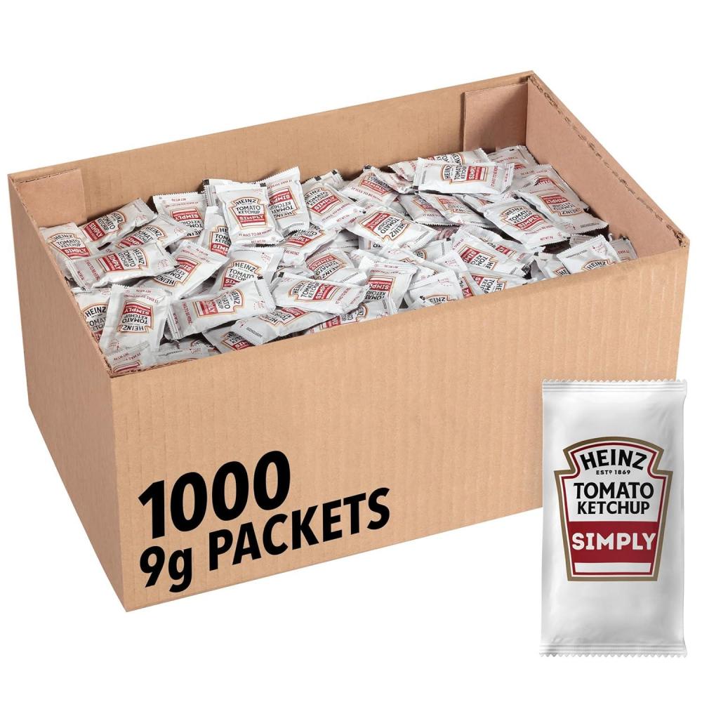 image:imageSimply Heinz Ketchup 031oz Packets Pack of 1000Ketchup