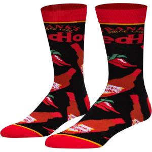 image:imageCool Socks  Condiment Novelty Crew Socks for Men amp Women  Fun FoodThemed Gift Colorful Everyday Crew Sock CollectionFranks Red Hot Peppers