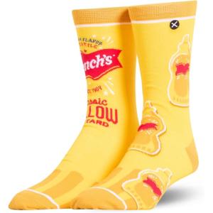 image:imageCool Socks  Condiment Novelty Crew Socks for Men amp Women  Fun FoodThemed Gift Colorful Everyday Crew Sock CollectionFrenchs Mustard Split