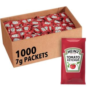 image:imageHeinz Ketchup Single Serve Packet 025 oz Packets Pack of 750025 Ounce Pack of 1000