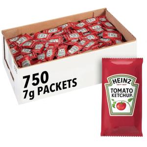 image:imageHeinz Ketchup Single Serve Packet 025 oz Packets Pack of 750025 Ounce Pack of 750