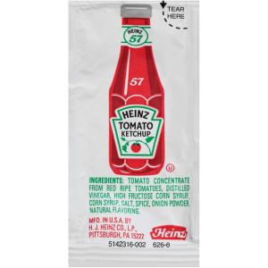 image:imageHeinz Ketchup Single Serve Packet 025 oz Packets Pack of 750039 Ounce Pack of 1000