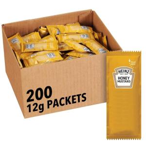 image:imageHeinz Mild Mustard Single Serve Packet 02 oz Packets Pack of 500042 Ounce Pack of 200