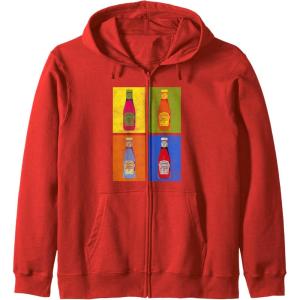 image:imageHeinz Tomato Ketchup Pop Art Retro Panels Big Chest Poster Zip HoodieRed