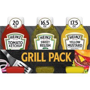 image:imageHeinz Tomato Ketchup Sweet Relish amp Yellow Mustard Grill Pack 3 ct Pack3 Piece Assortment