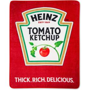 image:imageToynk Heinz Ketchup Logo Plush Throw Blanket  Cozy Sherpa Wrap Covering for Sofa Bed  Super Soft Lightweight Fleece Blanket  Geeky Home Decor  45 x 60 Inches