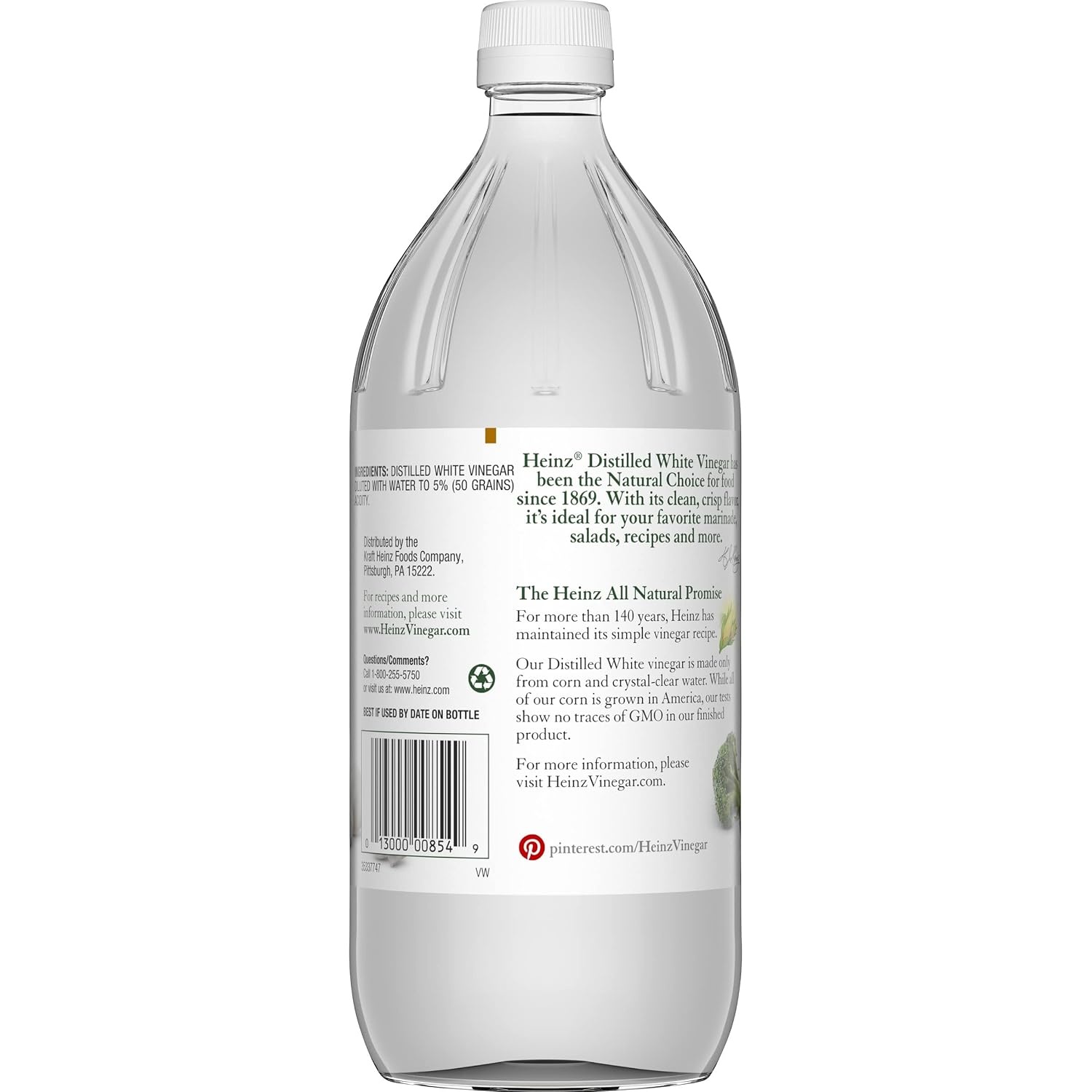 image:imageHeinz All Natural Distilled White Vinegar 5 Acidity 32 fl oz Bottle1 Count Pack of 1